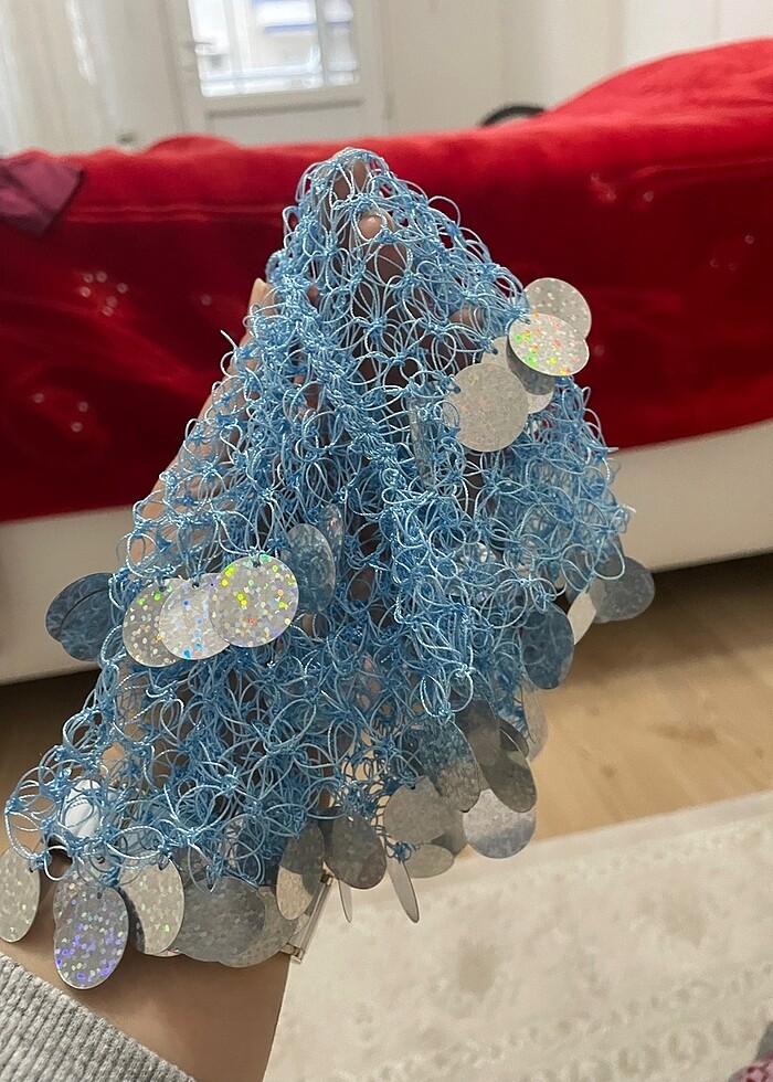 Dugun mendili pullu acik mavi - Görsel 2