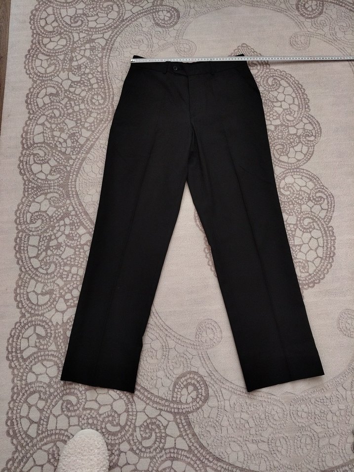 Siyah erkek kumaş Pantolon - Görsel 2