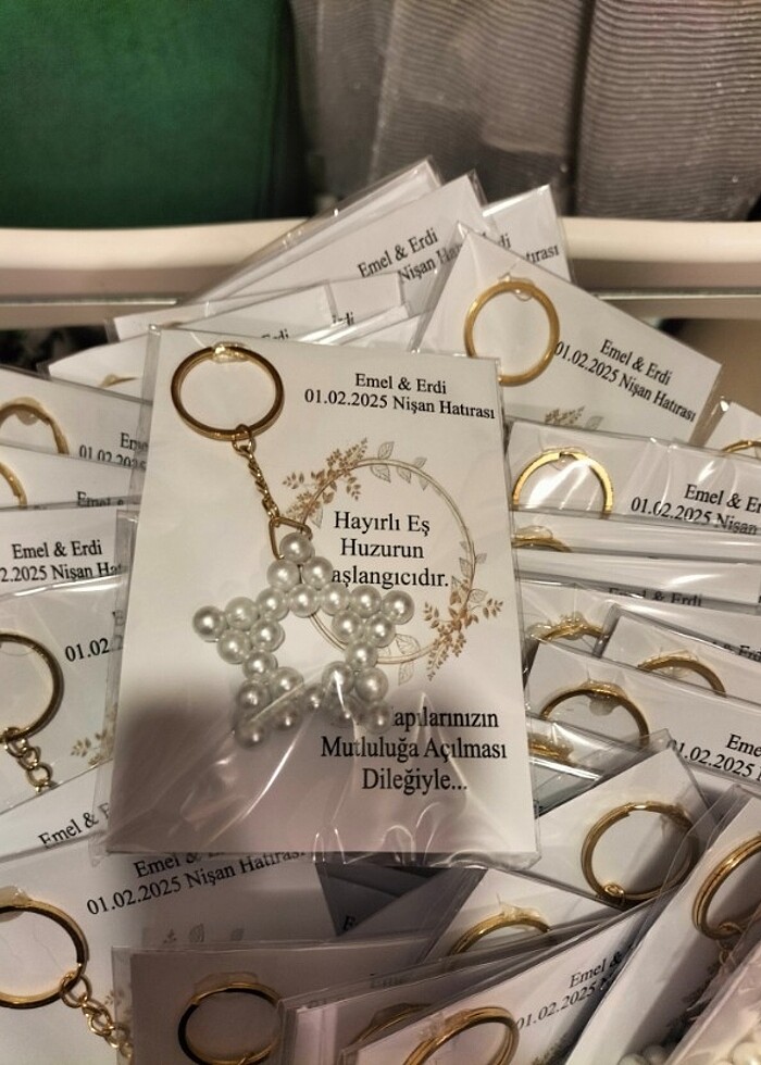 İnci yıldız anahtarlık  - Görsel 2