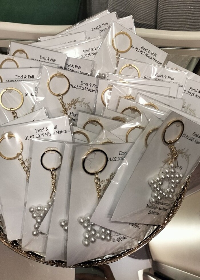 İnci yıldız anahtarlık  - Görsel 3