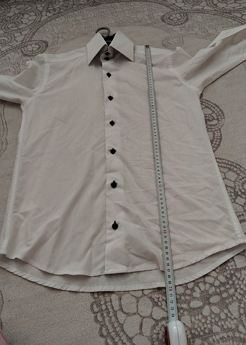 Düğmeli Beyaz Pamuklu Uzun Kollu Erkek Gömlek - Görsel 3