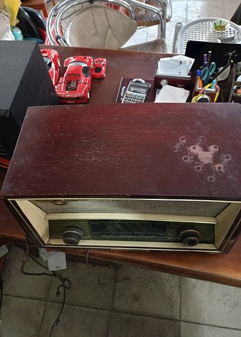 Kahverengi Vintage Müzik Sistemi - Görsel 2