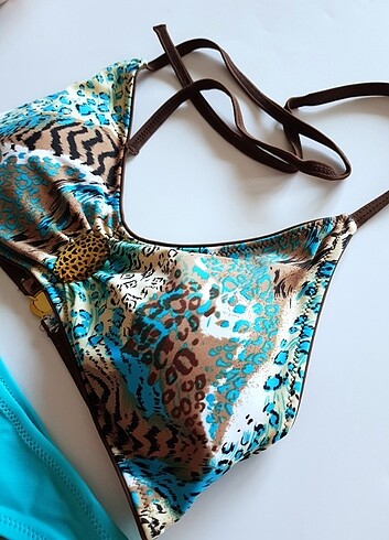 38 Beden turkuaz Renk Sensiart Marka Bikini Takımı 