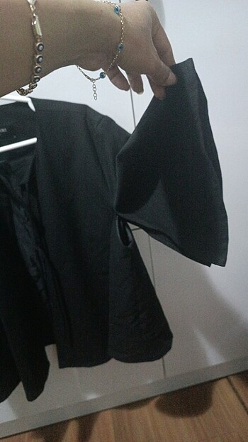 m Beden siyah Renk Pelerin şık ceket 