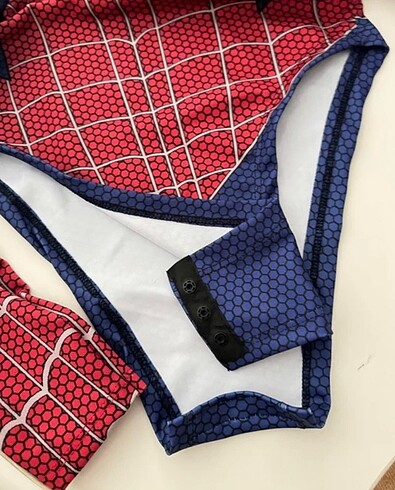 s Beden bordo Renk Spiderman kostüm body çıtçıtlı