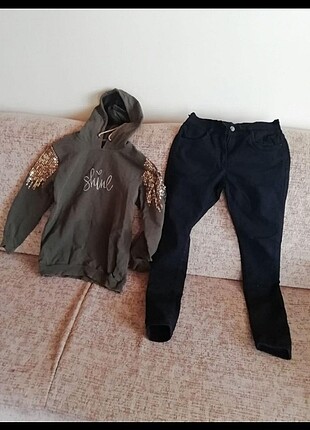 Kız çocuk sweat ve dar paça pantolon 