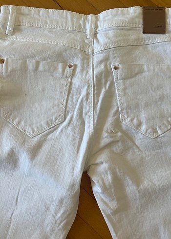 Beyaz Kadın Denim Pantolon - Görsel 6