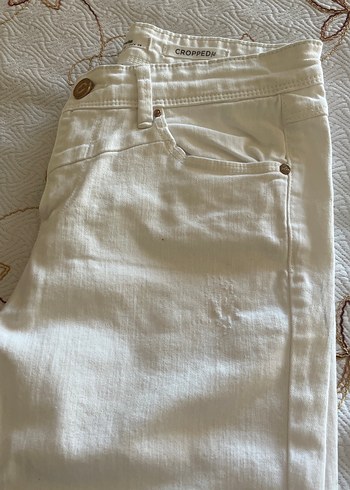 Beyaz Kadın Denim Pantolon - Görsel 7