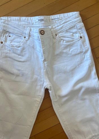 Beyaz Kadın Denim Pantolon - Görsel 2