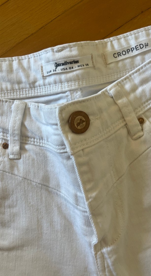 Beyaz Kadın Denim Pantolon - Görsel 3