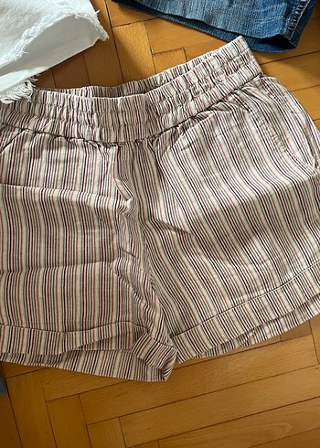 Beyaz Rahat Kesim Kız Kot Şort - Görsel 3