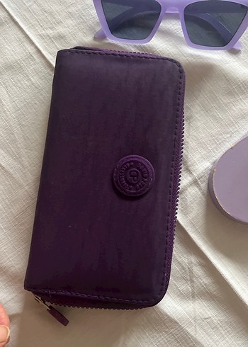Mor Süet Fermuarlı Kadın Cüzdanı - Görsel 4