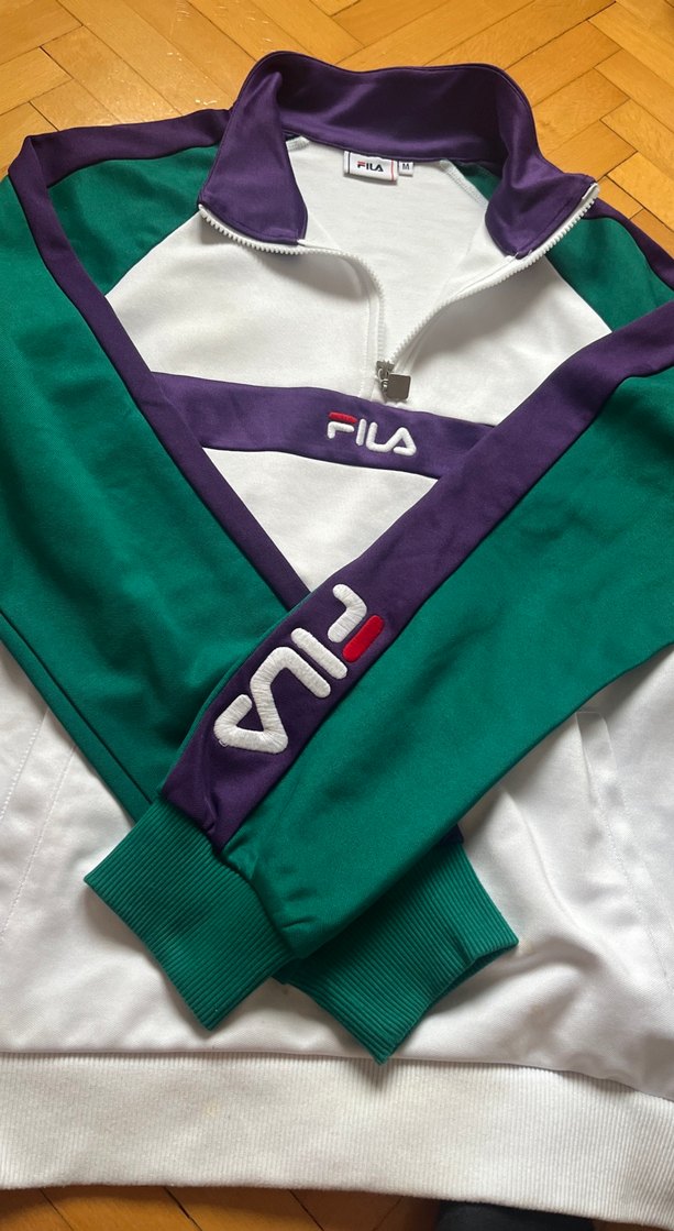 Beyaz Fila Yarım Fermuarlı Sweatshirt - Görsel 4