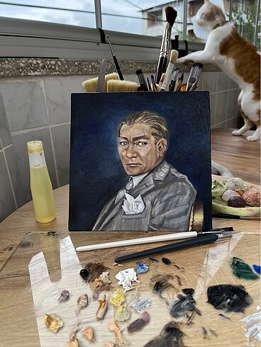 Yağlıboya Atatürk, 20X20