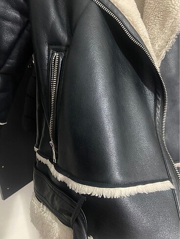 m Beden siyah Renk Stradivarius biker mont