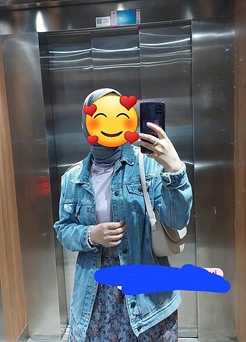 38 Beden Acik mavi kot ceket