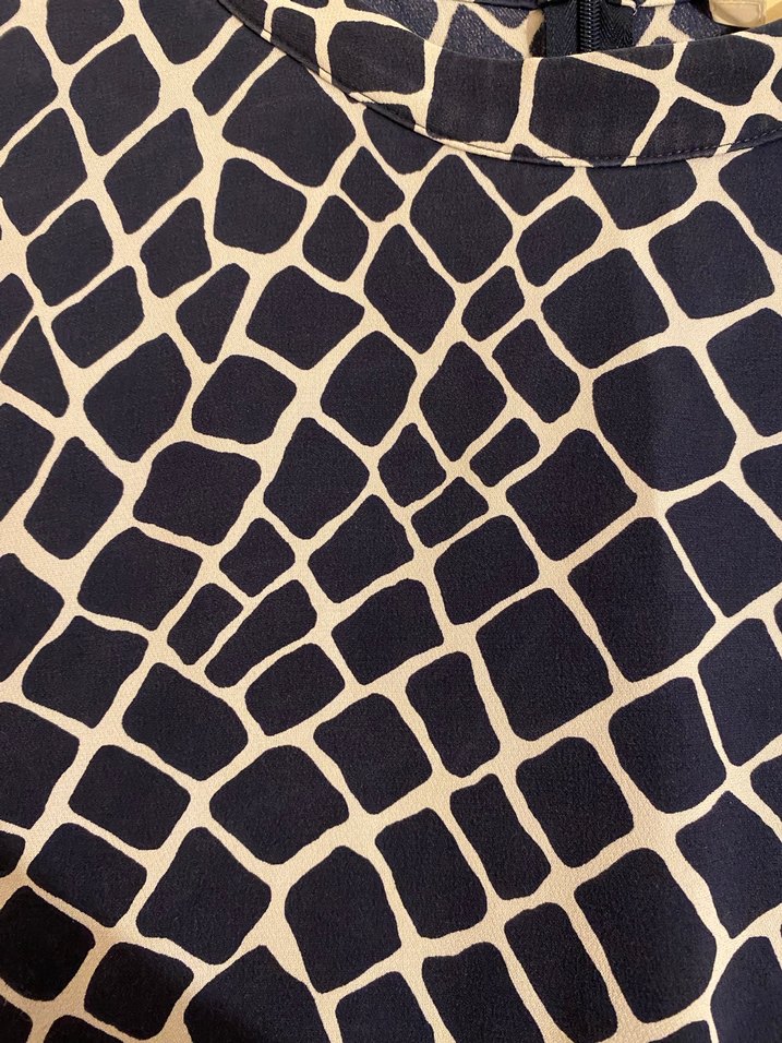 Michael Kors Lacivert Kareli Midi Elbise - Görsel 5