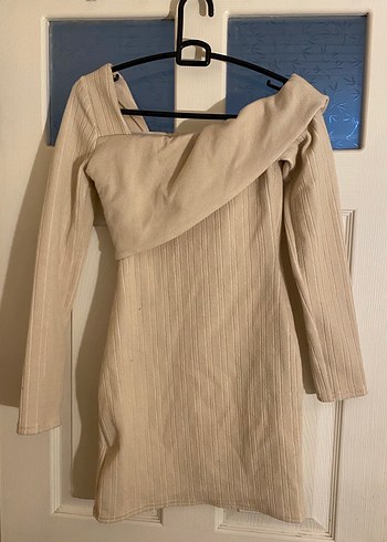 ASOS DESIGN Krem Mini Elbise - Görsel 3