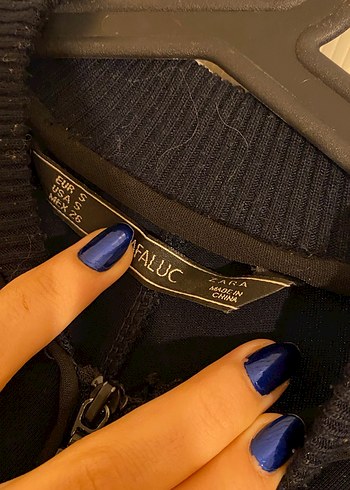 Fermuarlı Uzun Kollu Lacivert tulum - Görsel 6