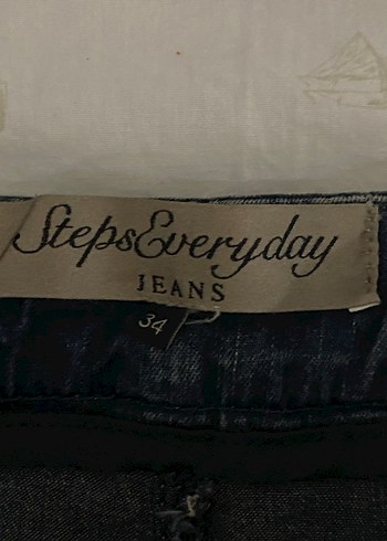 Kadın Lacivert Fermuarlı Denim Mini Etek - Görsel 3