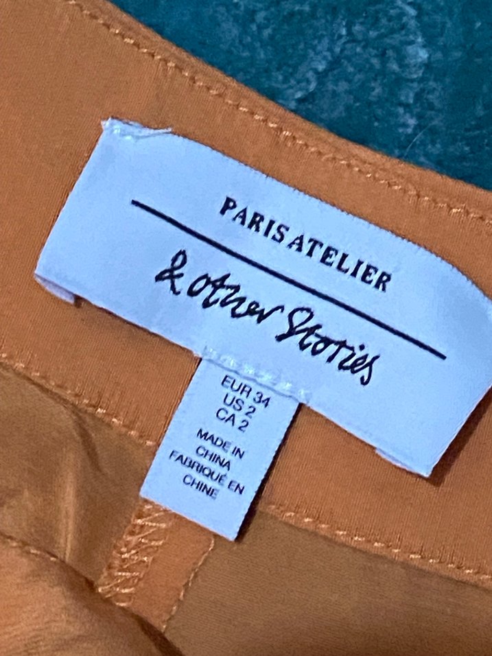 Kadın Turuncu Keten Pilili Salaş Pantolon - Görsel 3