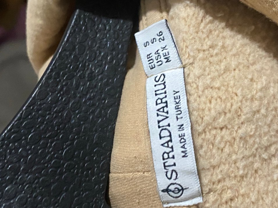 StradivariusBej Kapüşonlu crop Kadın Sweatshirt - Görsel 4