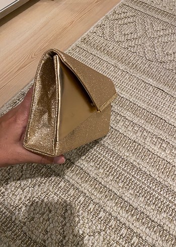 Altın Simli Kadın Portföy Çanta - Görsel 2