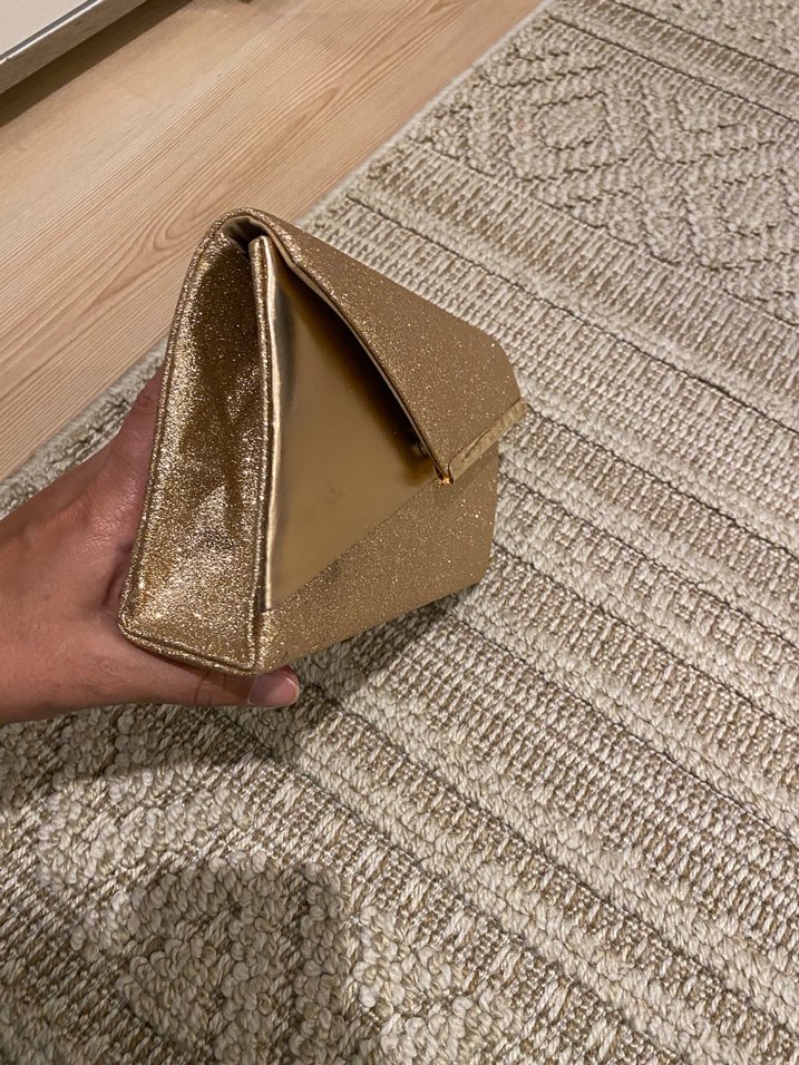 Altın Simli Kadın Portföy Çanta - Görsel 2