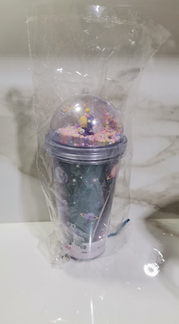 Pastel Mor Mini Figürlü Pipetli Bardak - Görsel 2