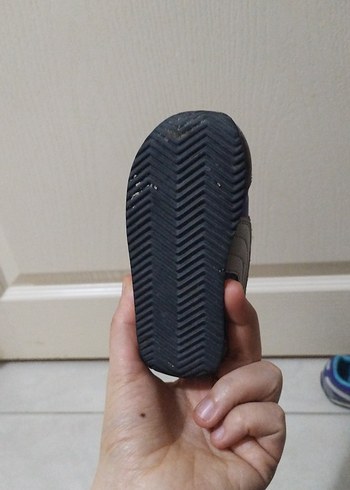 Mor ve Gri Erkek Çocuk Spor Ayakkabısı Velcro - Görsel 3