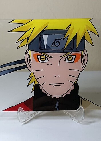 Naruto Uzumaki Cam Çizimi (15×21)