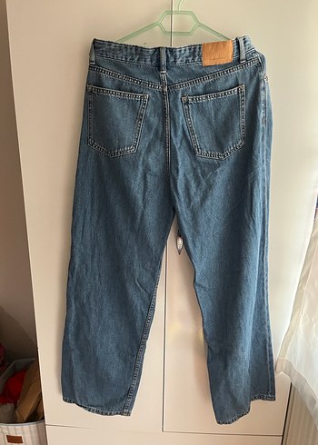 Bershka Baggy Mavi Kadın Kot Pantolon - Görsel 3