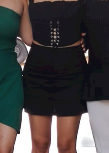 Siyah Straplez Gotik Bluz - Görsel 5