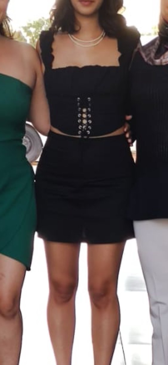 Siyah Straplez Gotik Bluz - Görsel 5