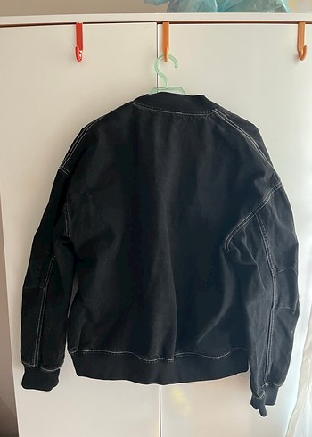 Bershka Siyah Baskılı Kadın Denim Ceket - Görsel 3