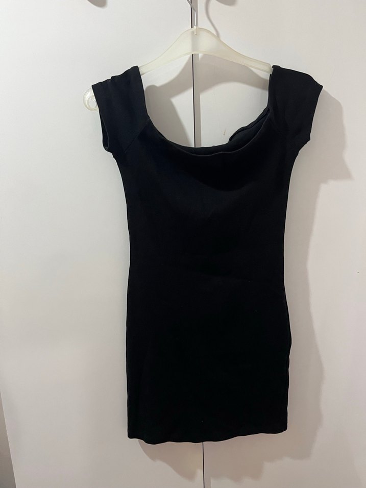 Bershka Siyah Mini elbise - Görsel 3