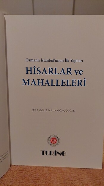  Hisarlar ve Mahalleleri - Süleyman Faruk Göncüoğlu