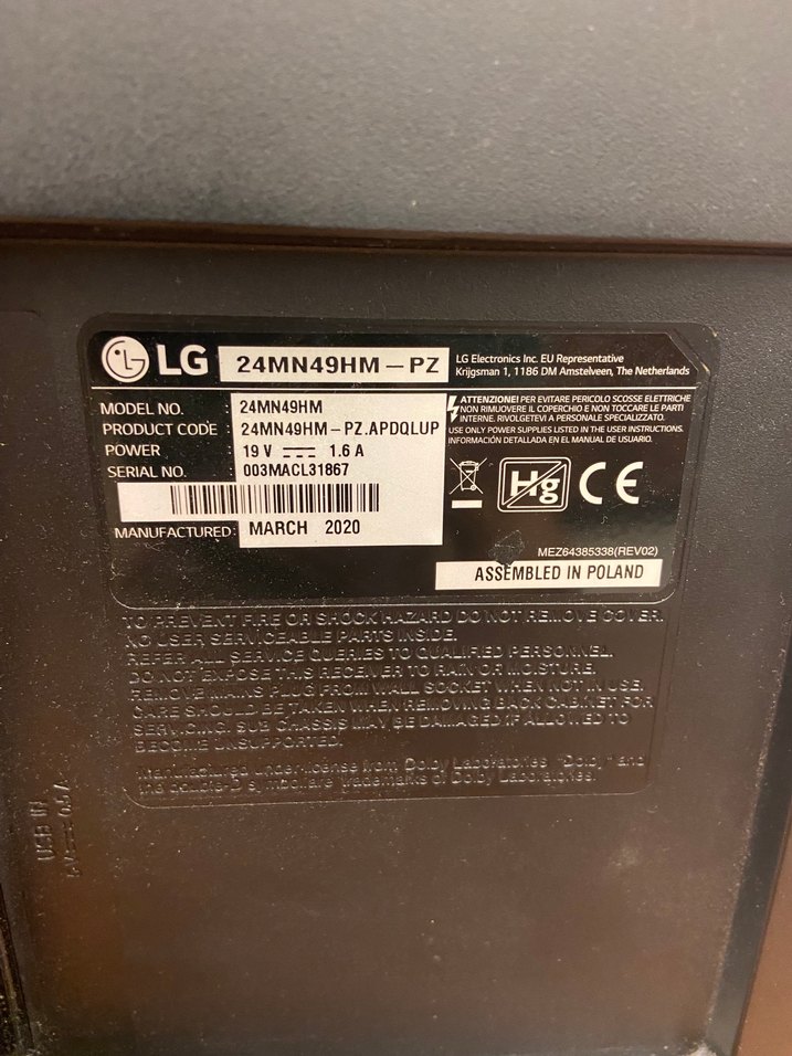 LG 24MN49HM HEM TV HEM MÖNİTÖR ÇALIŞIR DURUMDA - Görsel 2