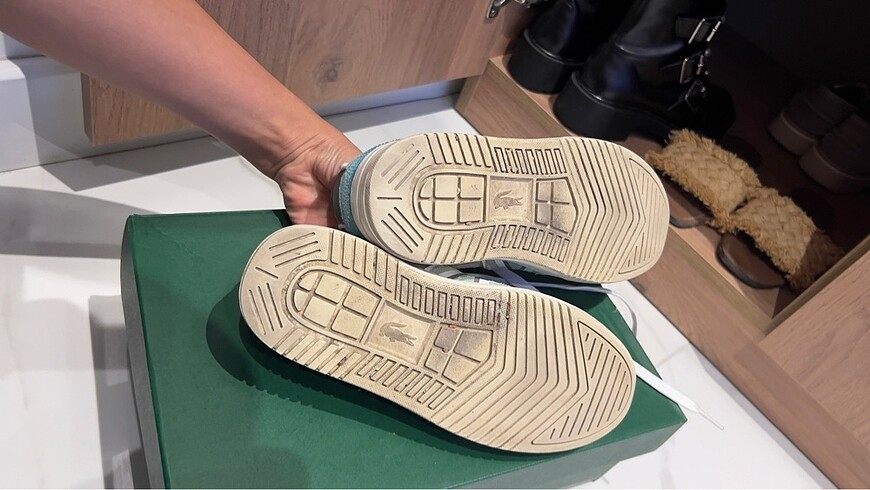 36 Beden yeşil Renk Lacoste ayakkabı orijinal