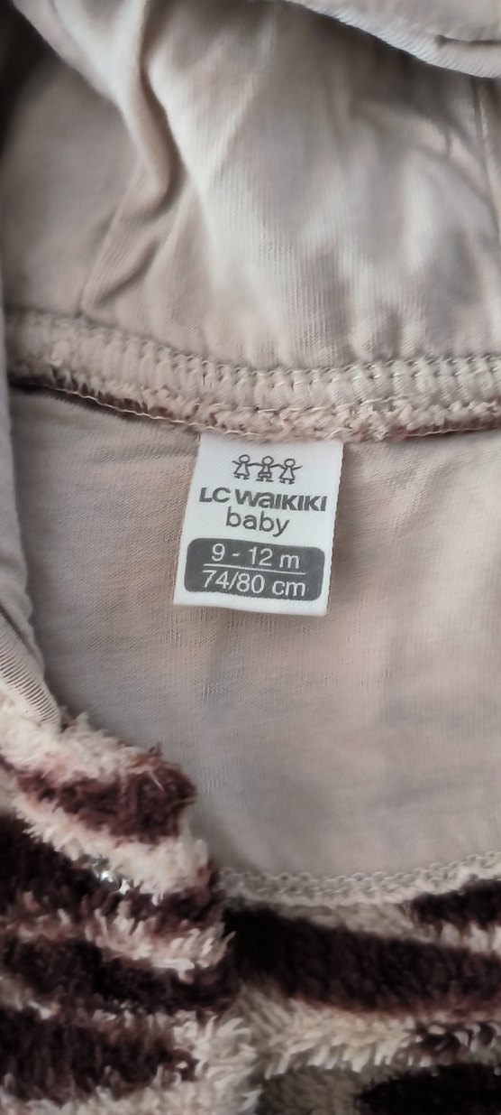 Kahverengi Zebra Desenli Bebek Tulumu - Görsel 2