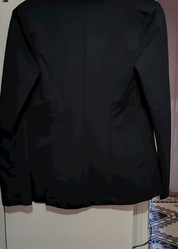 Diğer Düğmeli Siyah Kadın Blazer Ceket