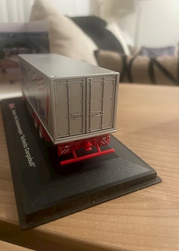 Gri Minyatür Kargo Kamyonu Oyuncak - Görsel 4