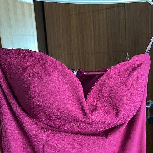 m Beden bordo Renk 2 parçalı abiye