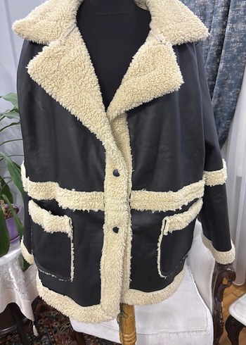 Siyah Kürklü Kısa Deri Kadın Ceket - Görsel 5