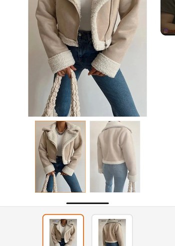 Kısa Kesim Bej Kürk Detaylı Süet Ceket - Görsel 3