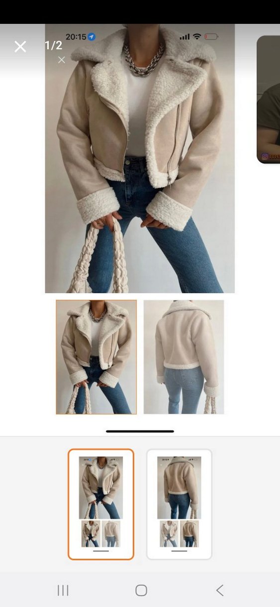 Kısa Kesim Bej Kürk Detaylı Süet Ceket - Görsel 3