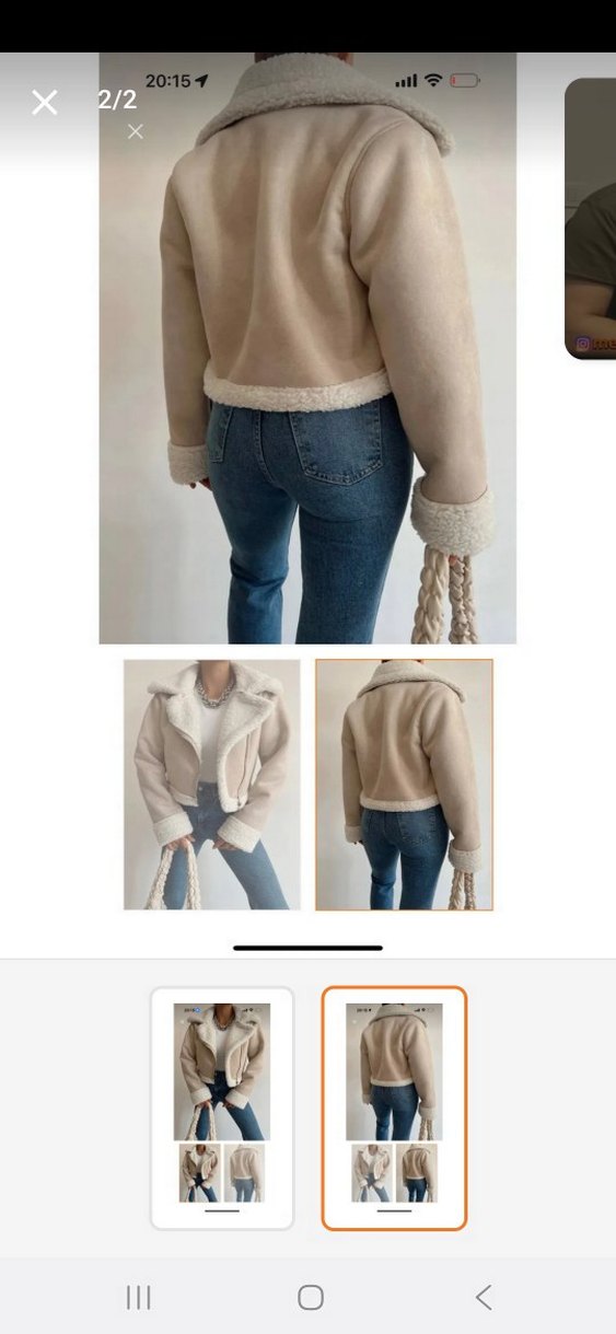 Kısa Kesim Bej Kürk Detaylı Süet Ceket - Görsel 2