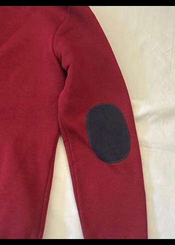 Bordo  Yüksek Yakalı Sweatshirt - Görsel 3