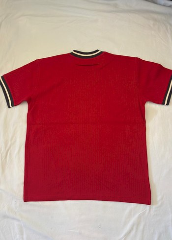 Kısa Kollu Kırmızı Erkek Triko Tişört - Görsel 4