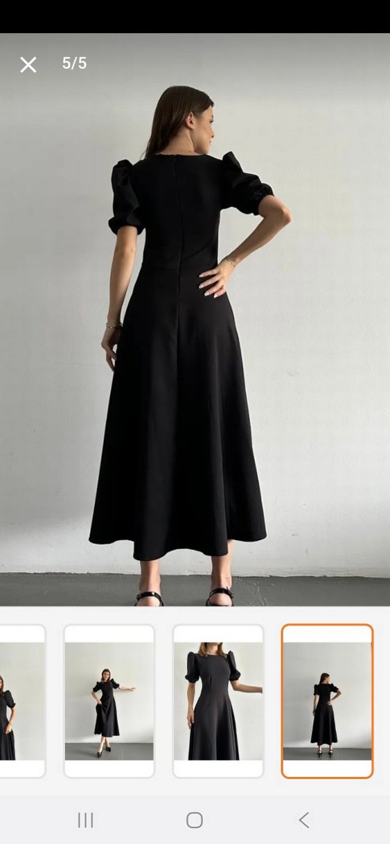 Balon kol elbise - Görsel 5